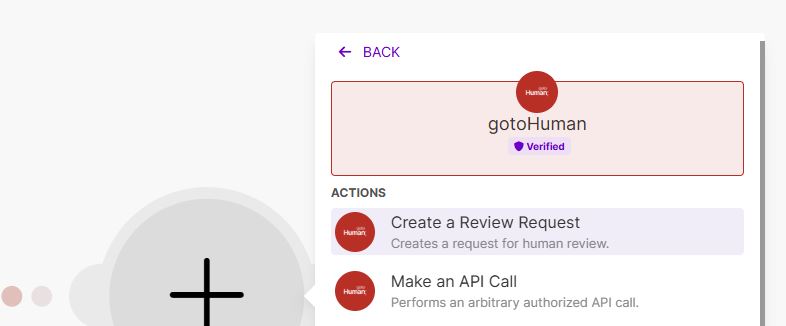 gotoHuman Make.com add request module